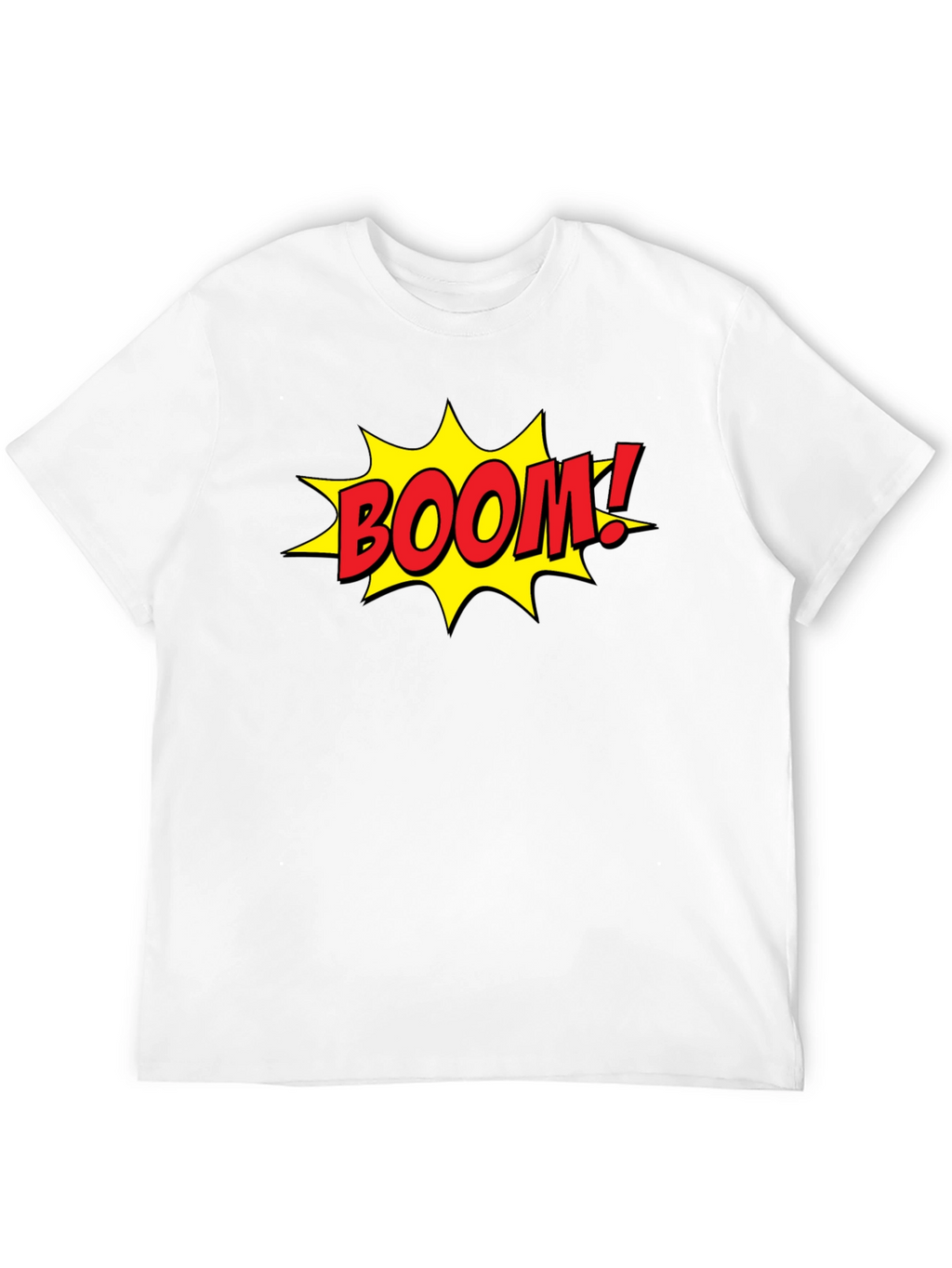Comic Book Style BOOM! Graphic Black T-Shirt