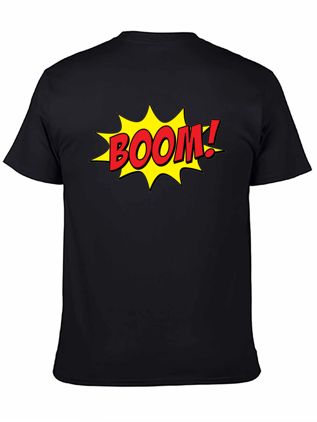 Comic Book Style BOOM! Graphic Black T-Shirt