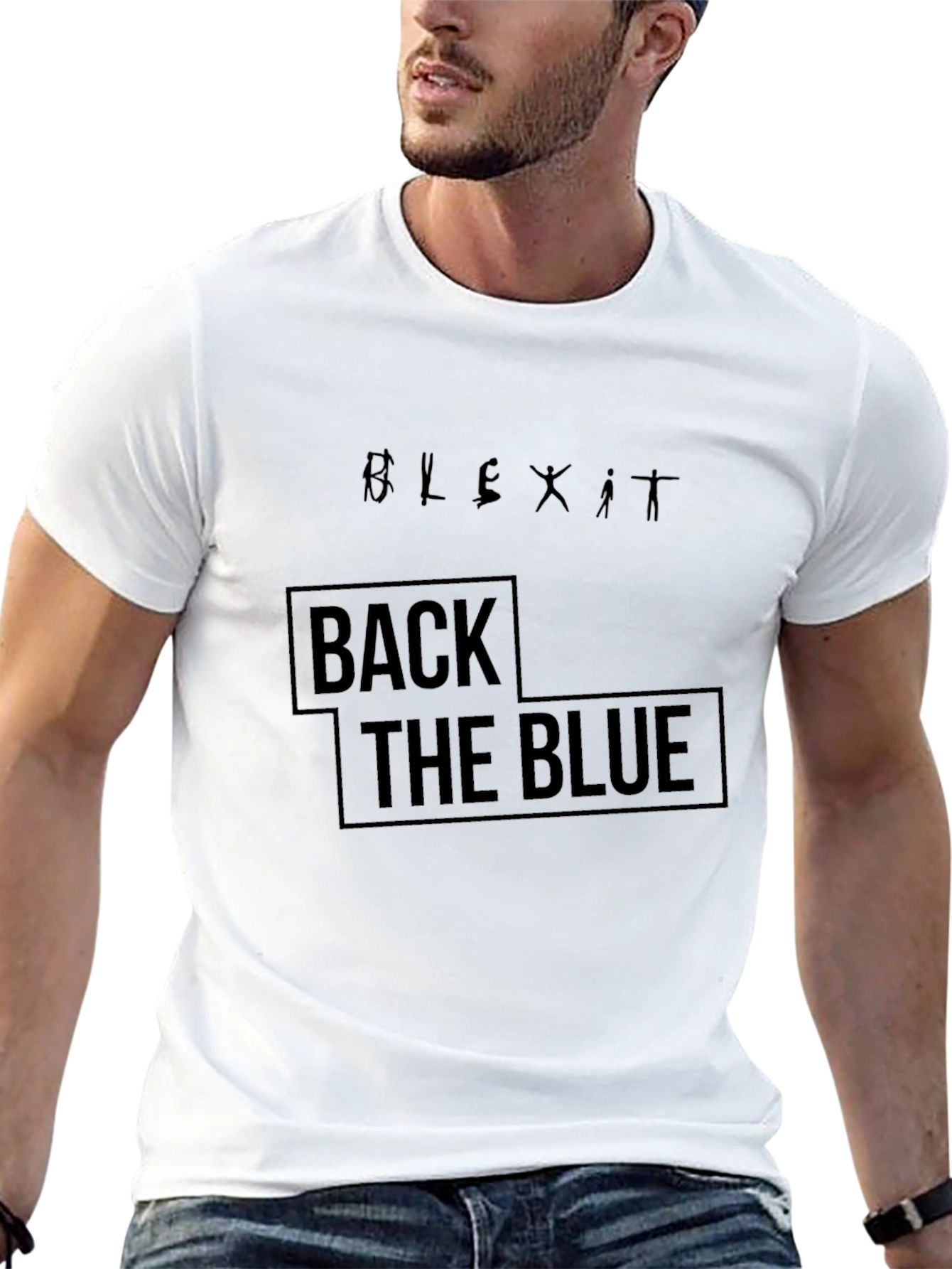 Back the Blue Graphic Tee - Unisex Black T-Shirt