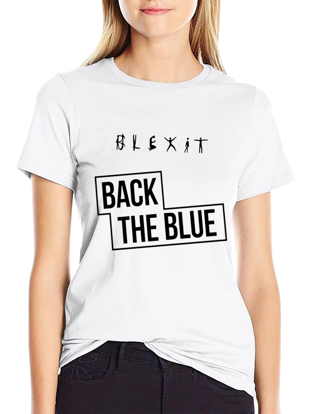 Back the Blue Graphic Tee - Unisex Black T-Shirt