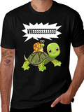 Cartoon Turtle and Snail T-Shirt