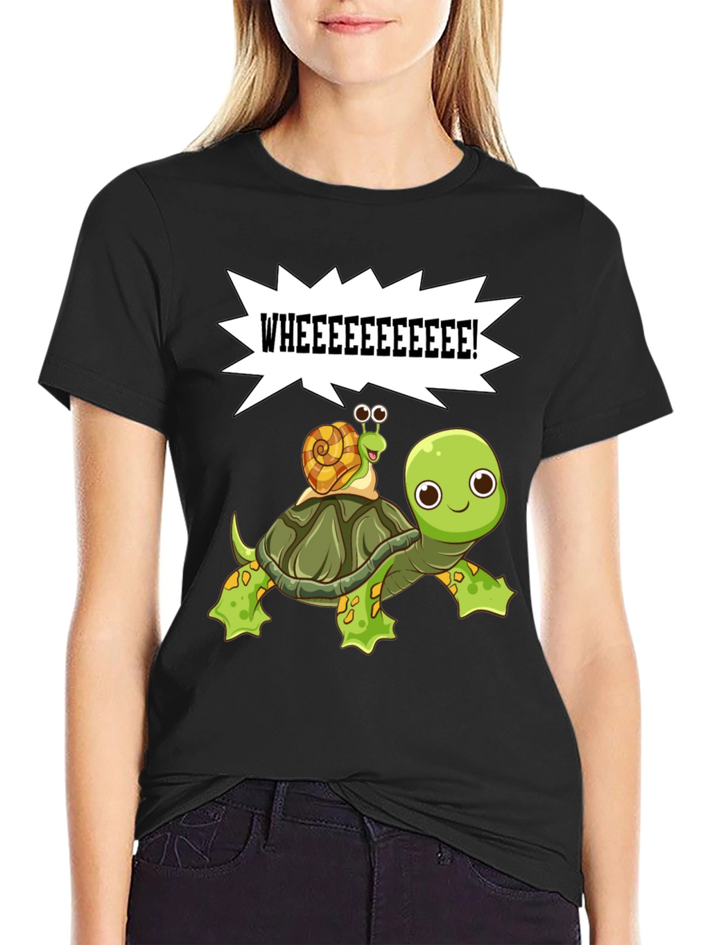 Cartoon Turtle and Snail T-Shirt
