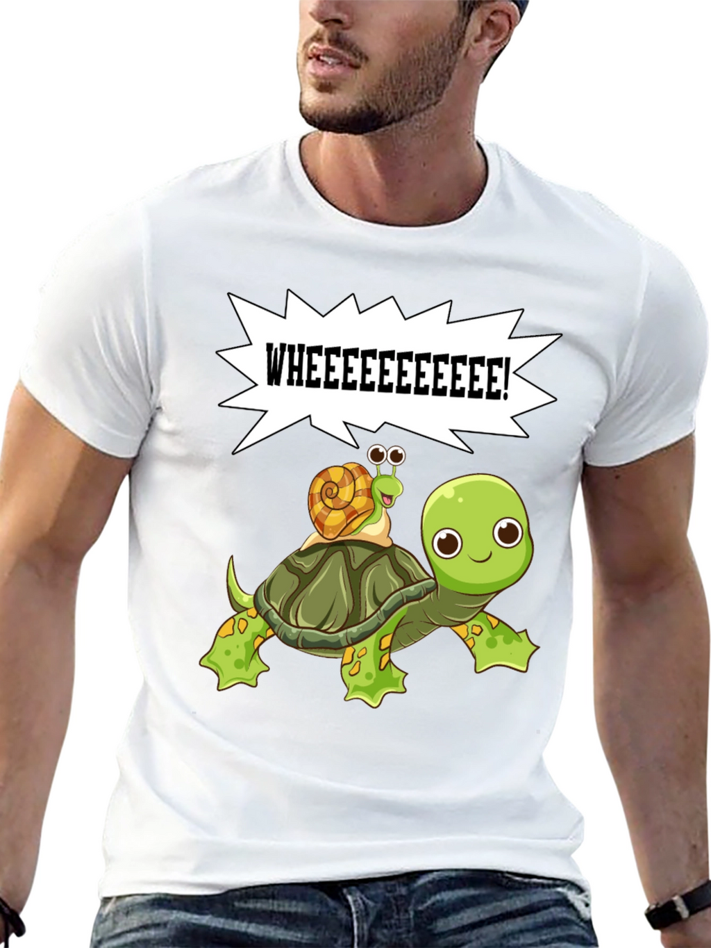 Cartoon Turtle and Snail T-Shirt
