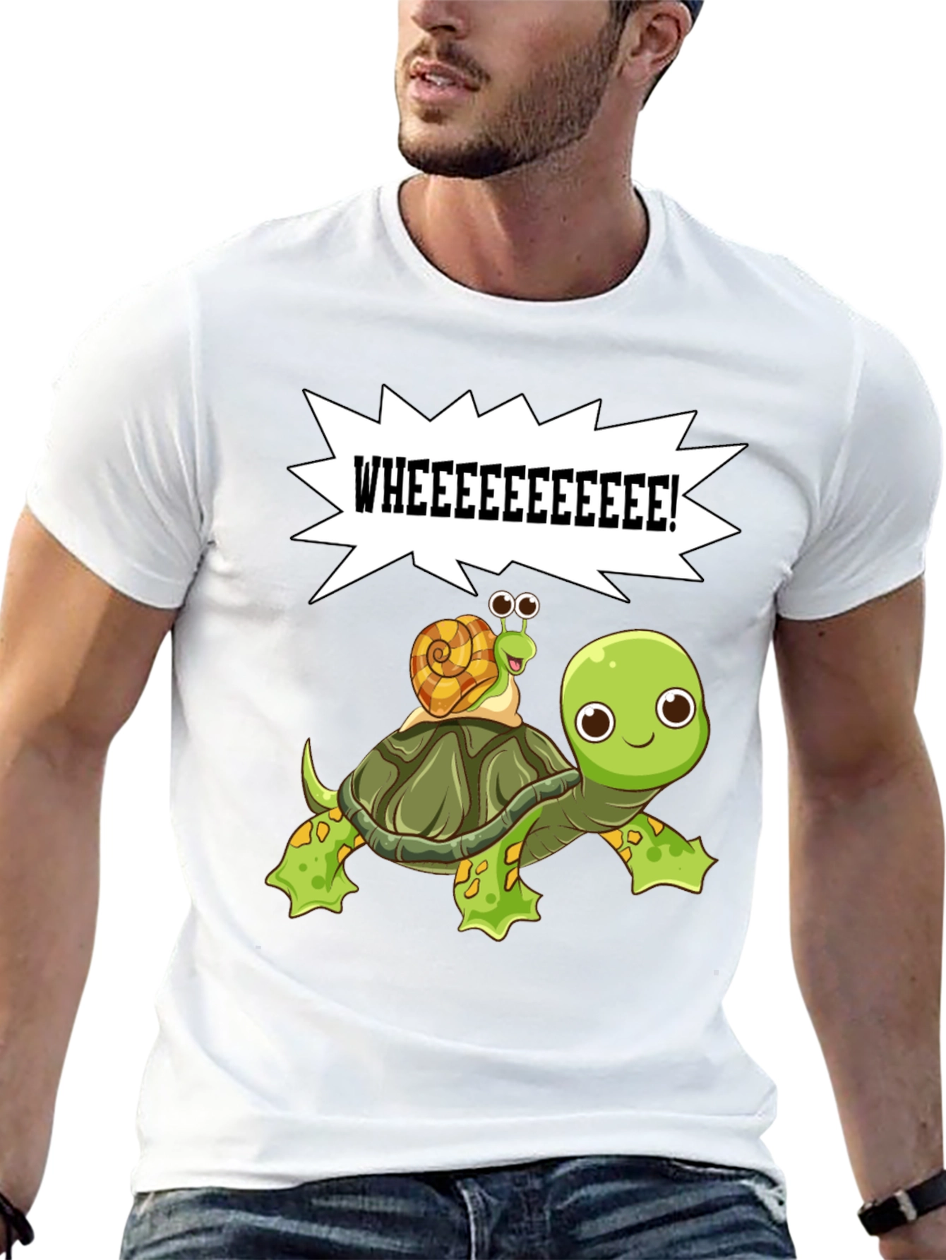 Cartoon Turtle and Snail T-Shirt