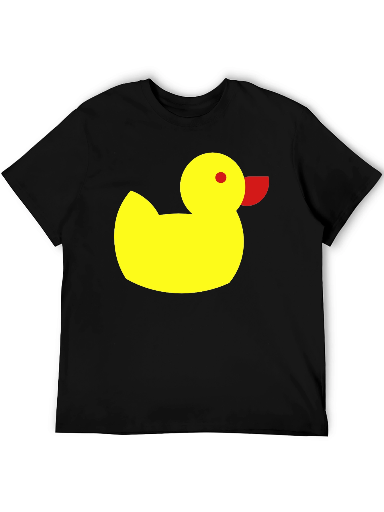 Duck Graphic Tee - Black Cotton Casual Shirt