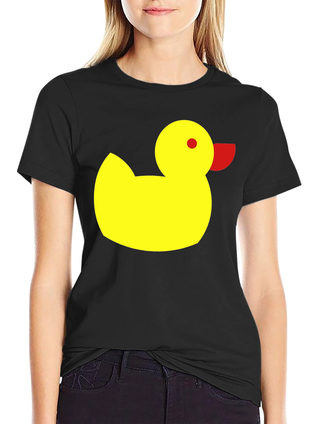 Duck Graphic Tee - Black Cotton Casual Shirt