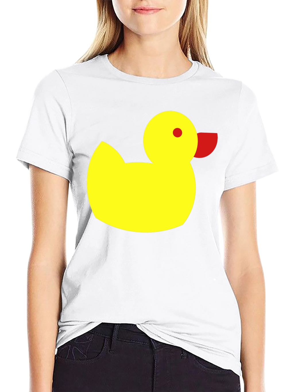 Duck Graphic Tee - Black Cotton Casual Shirt