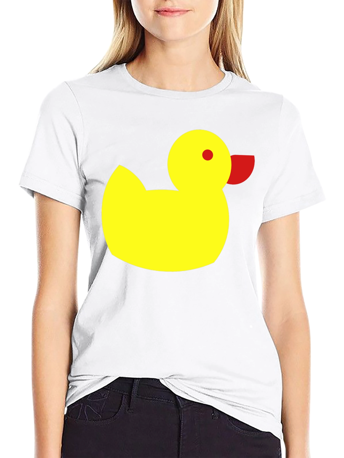 Duck Graphic Tee - Black Cotton Casual Shirt