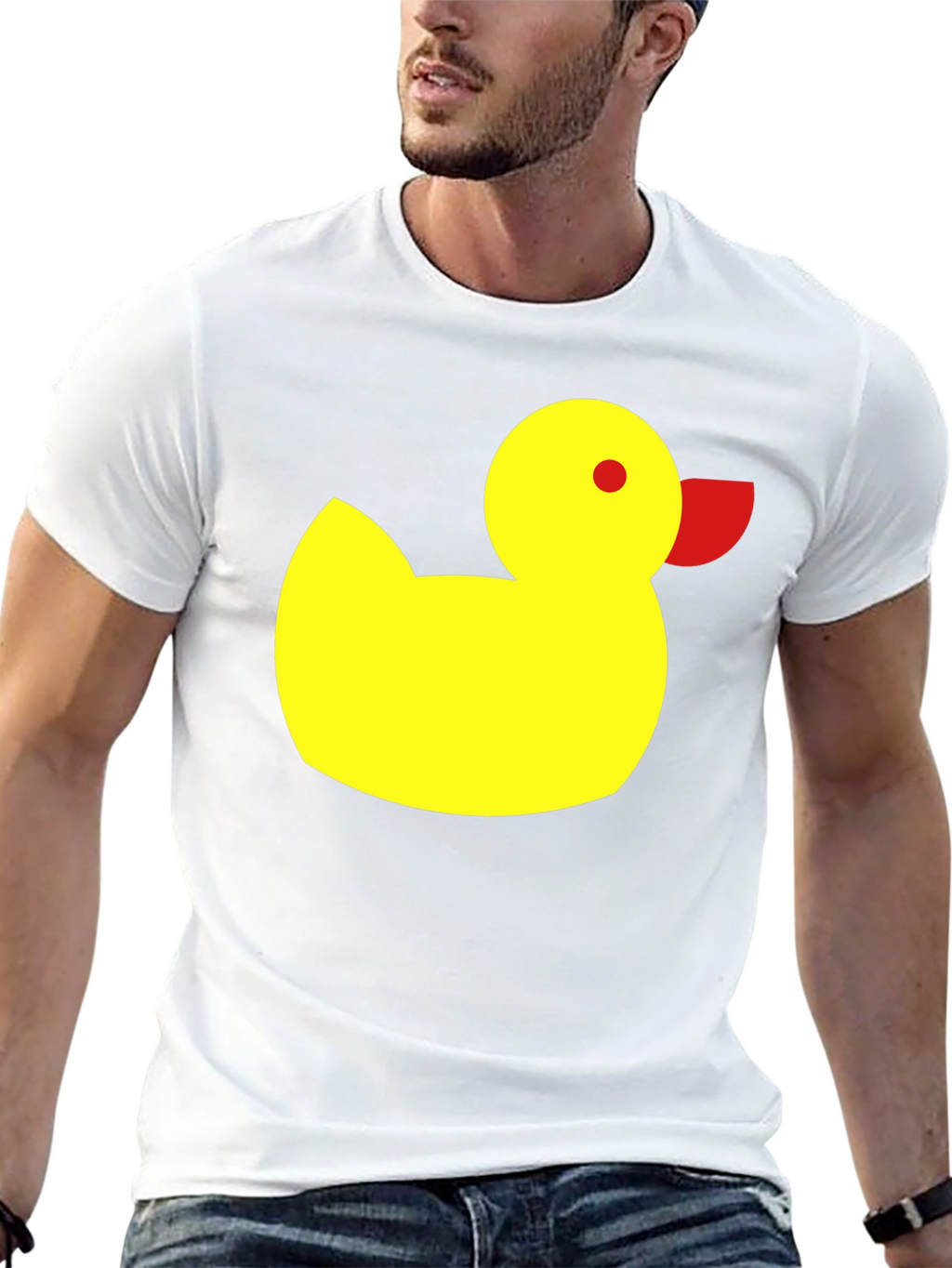 Duck Graphic Tee - Black Cotton Casual Shirt