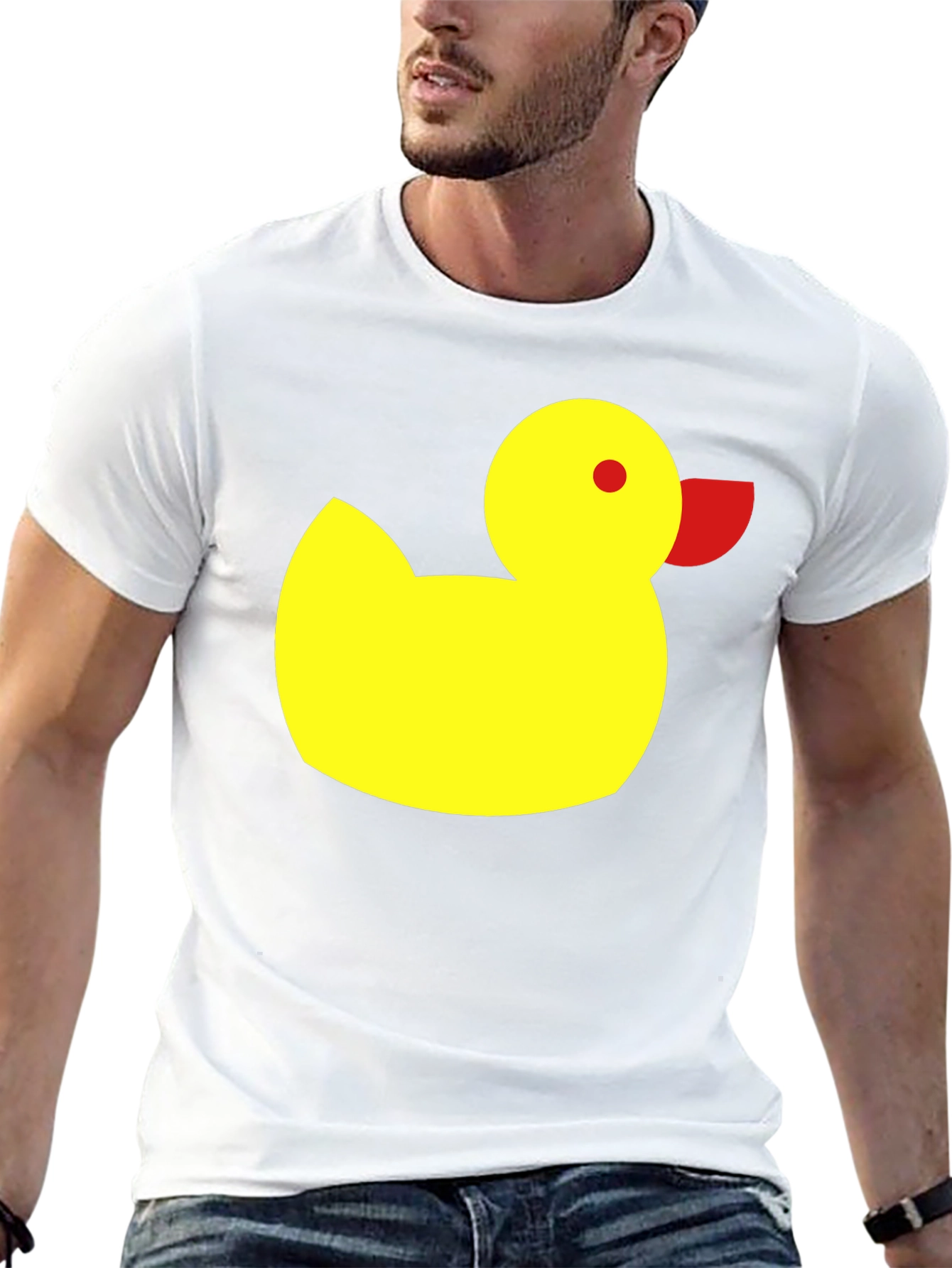 Duck Graphic Tee - Black Cotton Casual Shirt