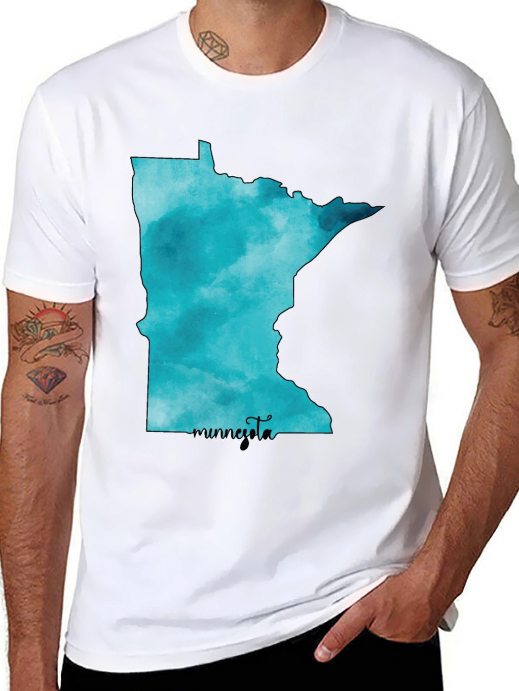 Minnesota State Watercolor T-Shirt