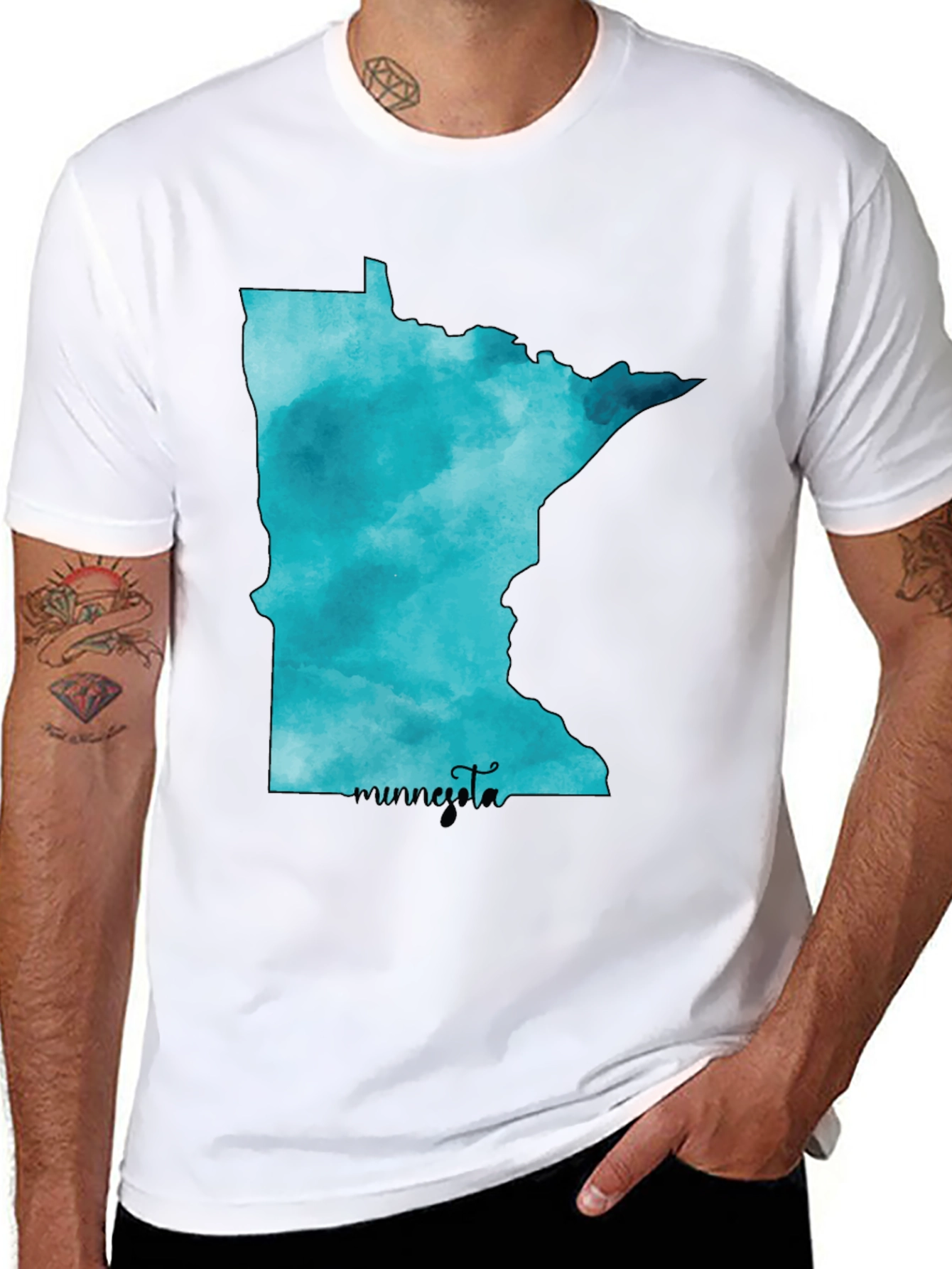 Minnesota State Watercolor T-Shirt