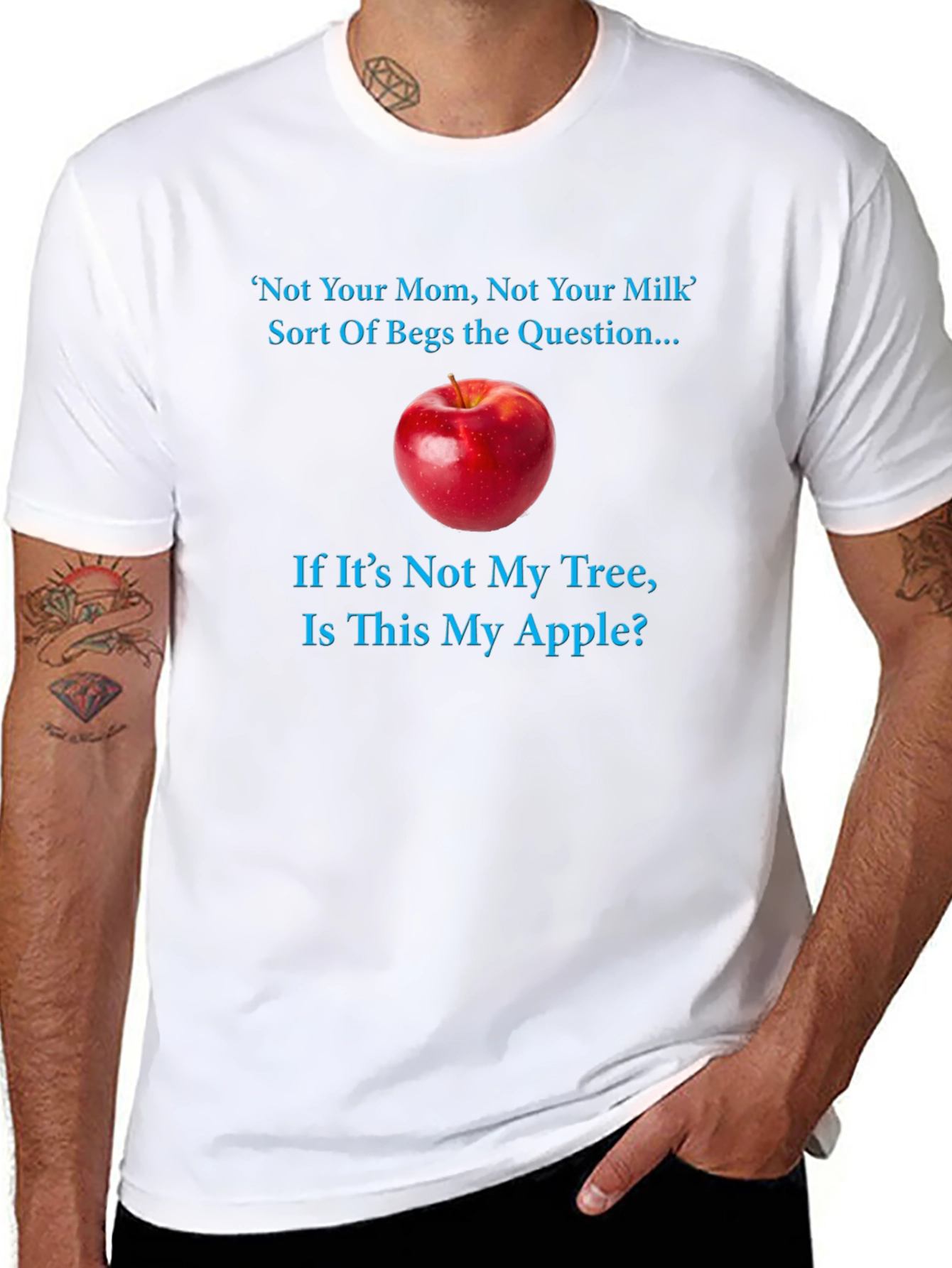 Not Your Mom Apple T-Shirt: Funny Vegan Question