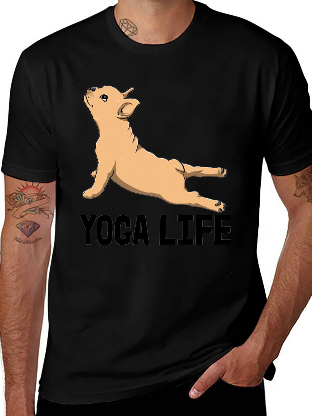 Yoga Life Bulldog Graphic Tee
