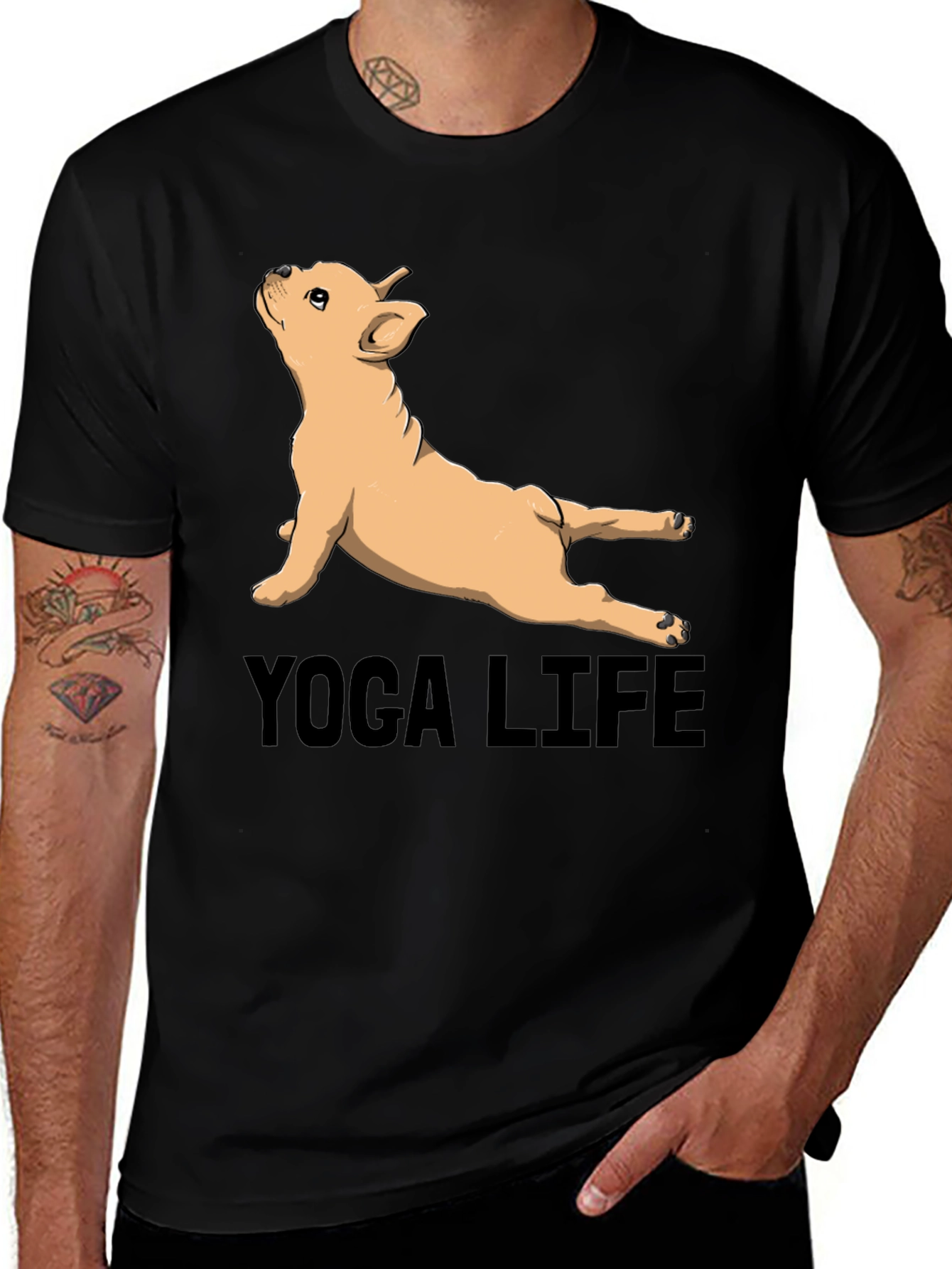 Yoga Life Bulldog Graphic Tee