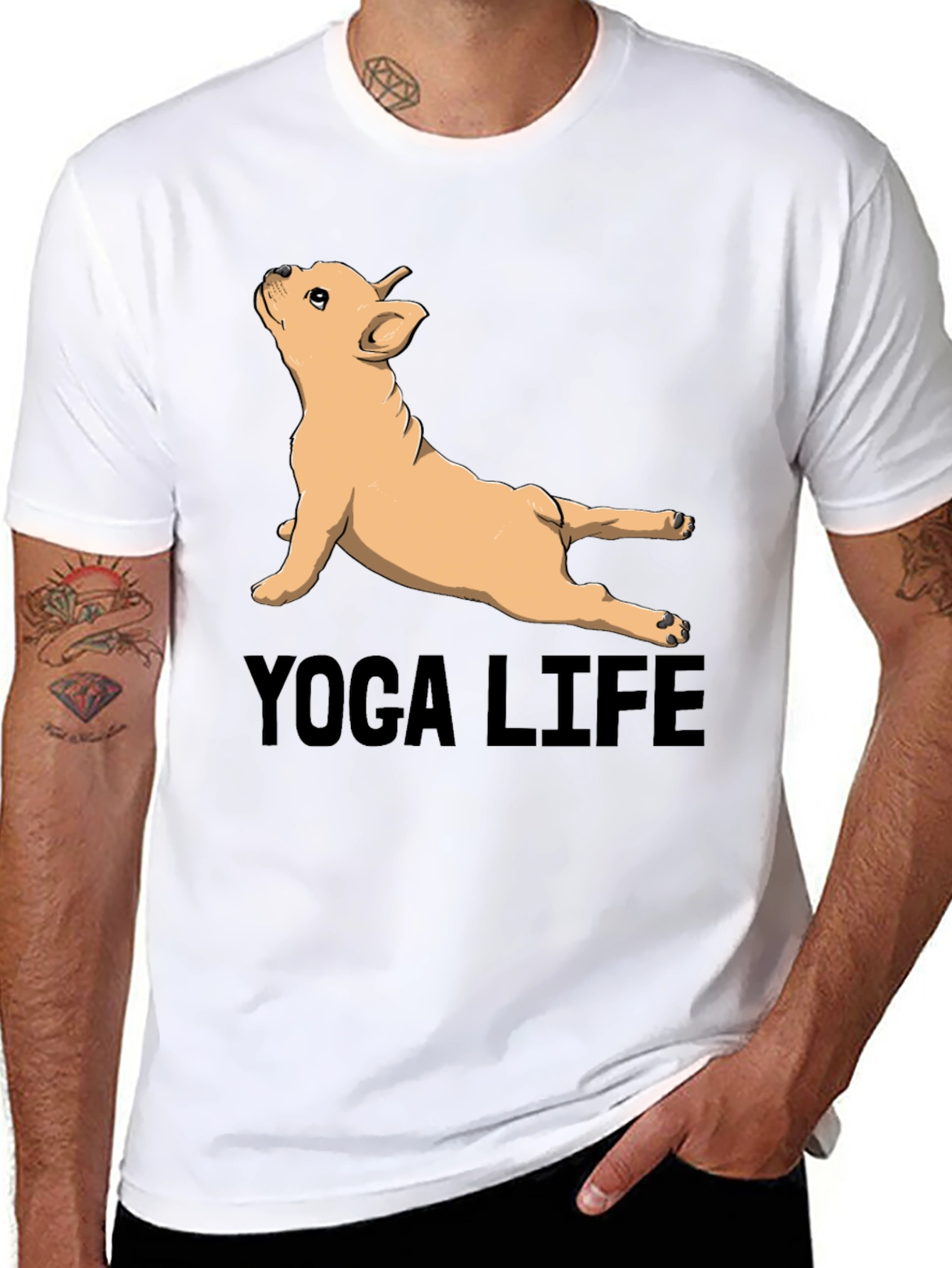Yoga Life Bulldog Graphic Tee