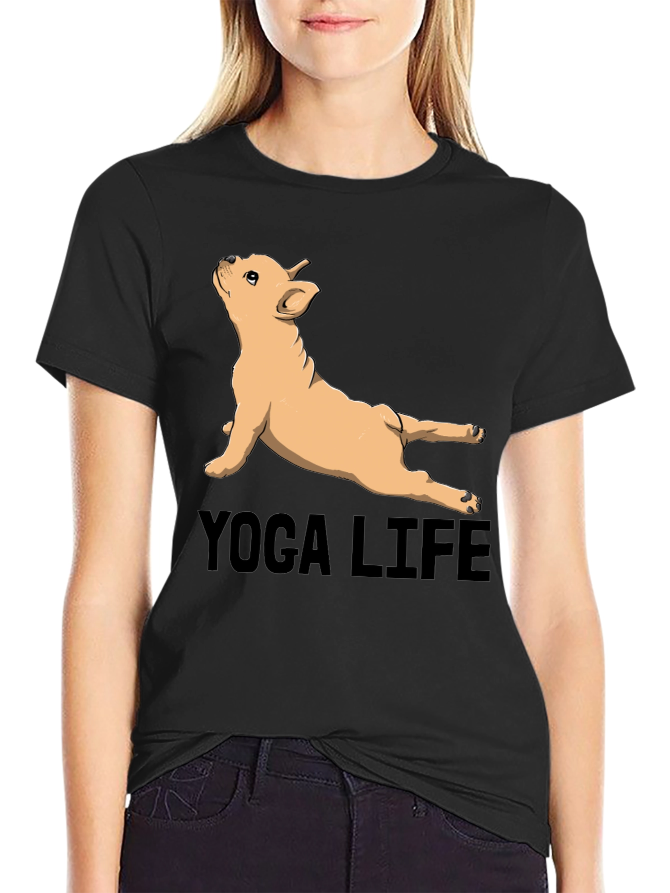 Yoga Life Bulldog Graphic Tee