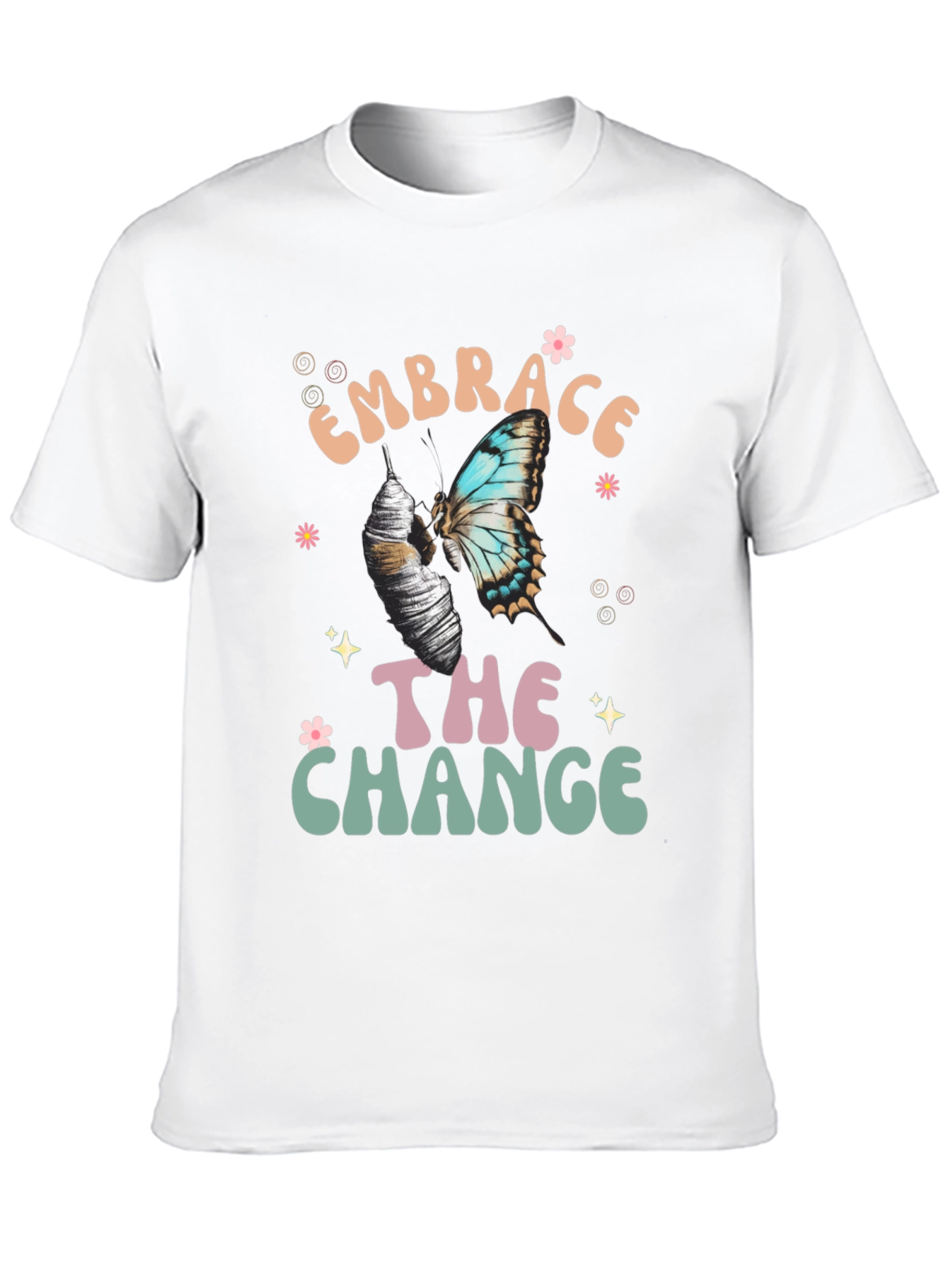 Embrace The Change Butterfly Graphic T-Shirt