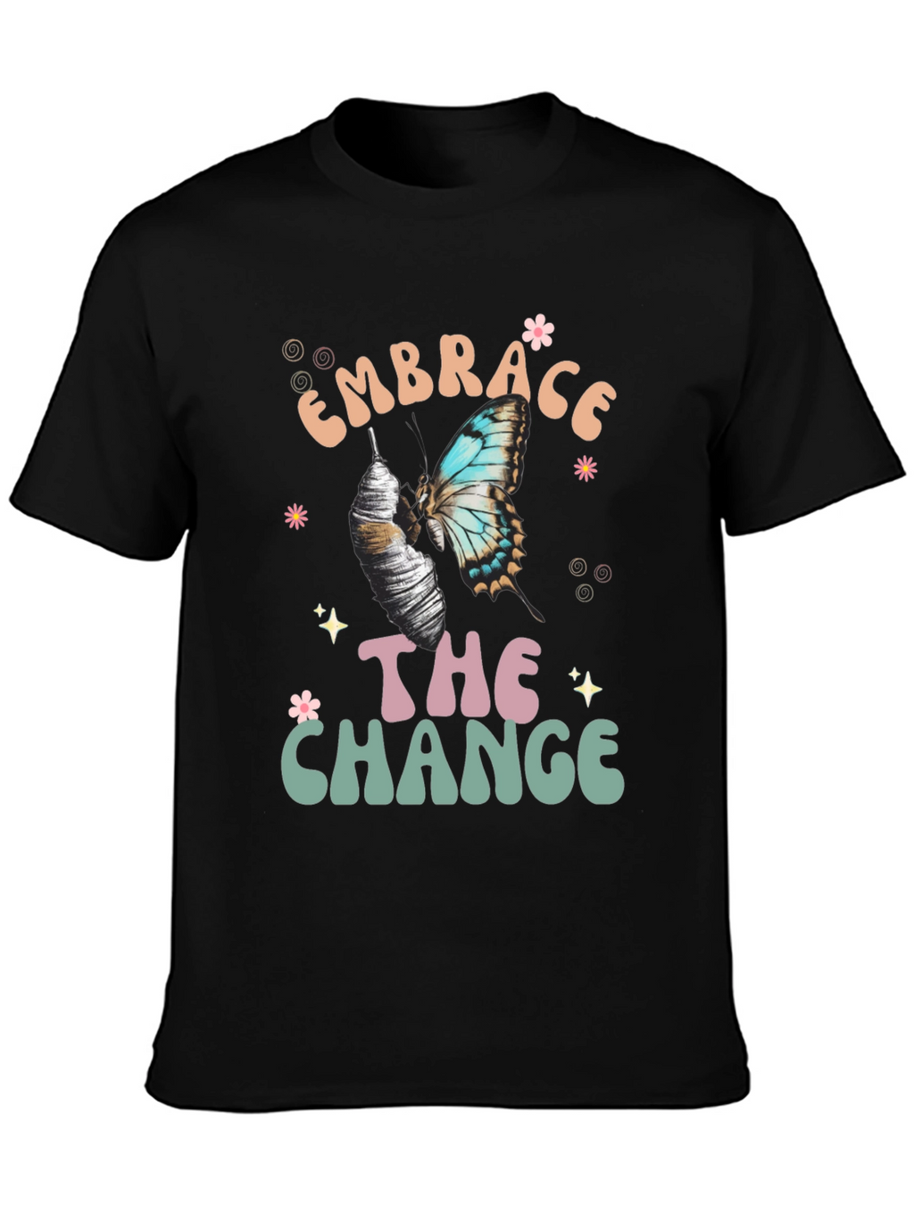 Embrace The Change Butterfly Graphic T-Shirt