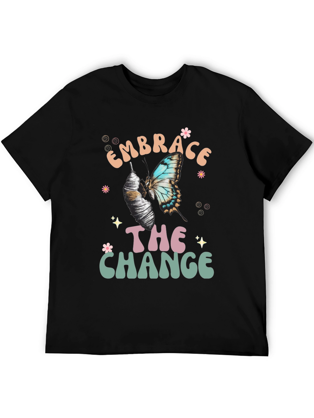 Embrace The Change Butterfly Graphic T-Shirt