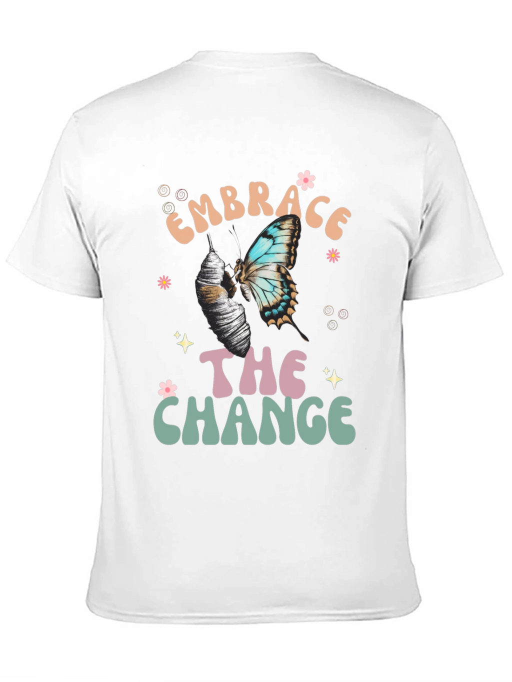 Embrace The Change Butterfly Graphic T-Shirt