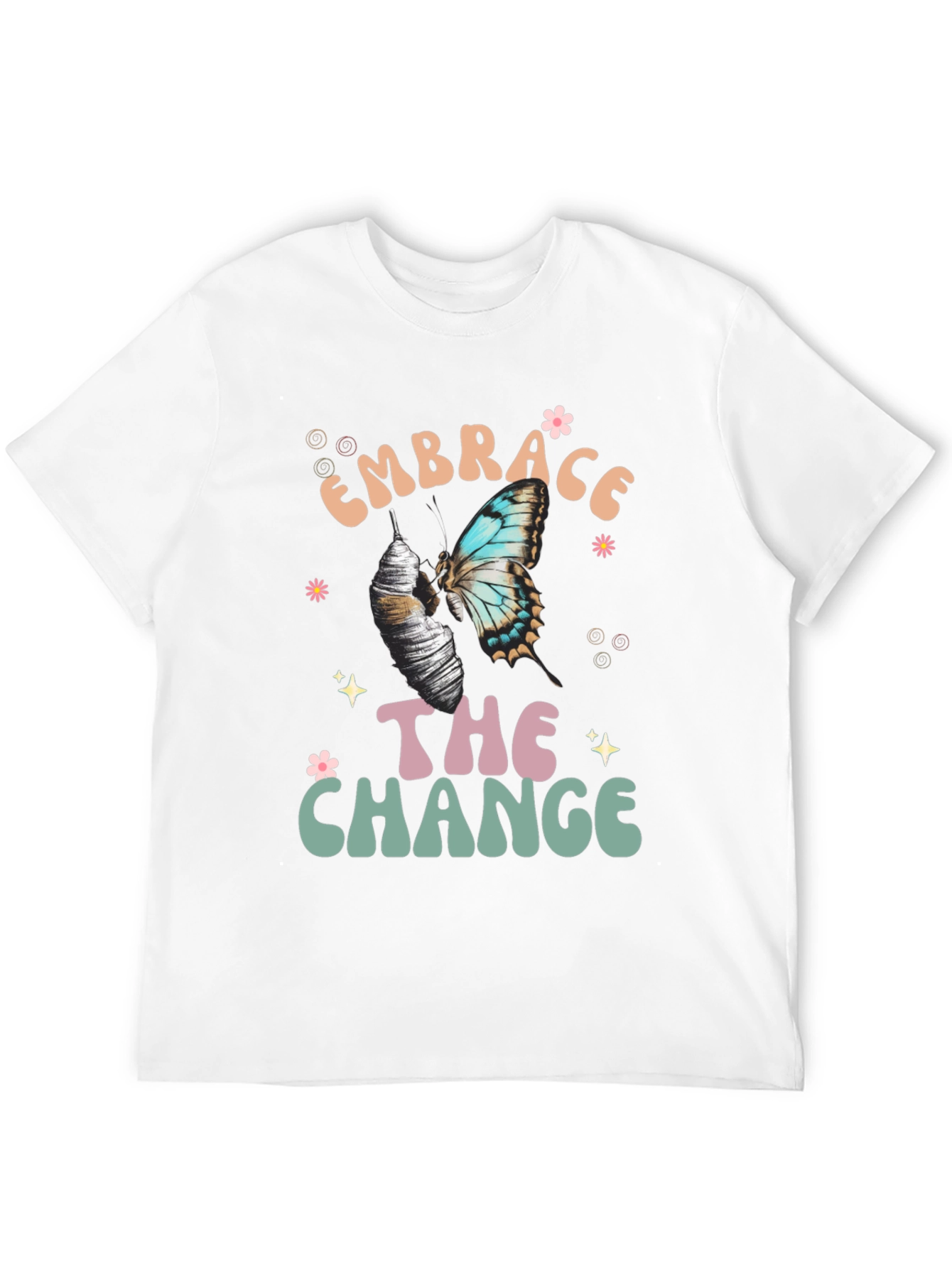 Embrace The Change Butterfly Graphic T-Shirt