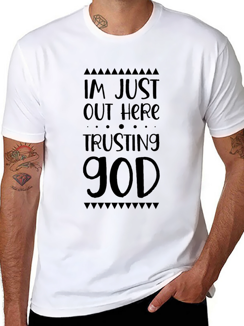 Trusting God Black Graphic T-Shirt