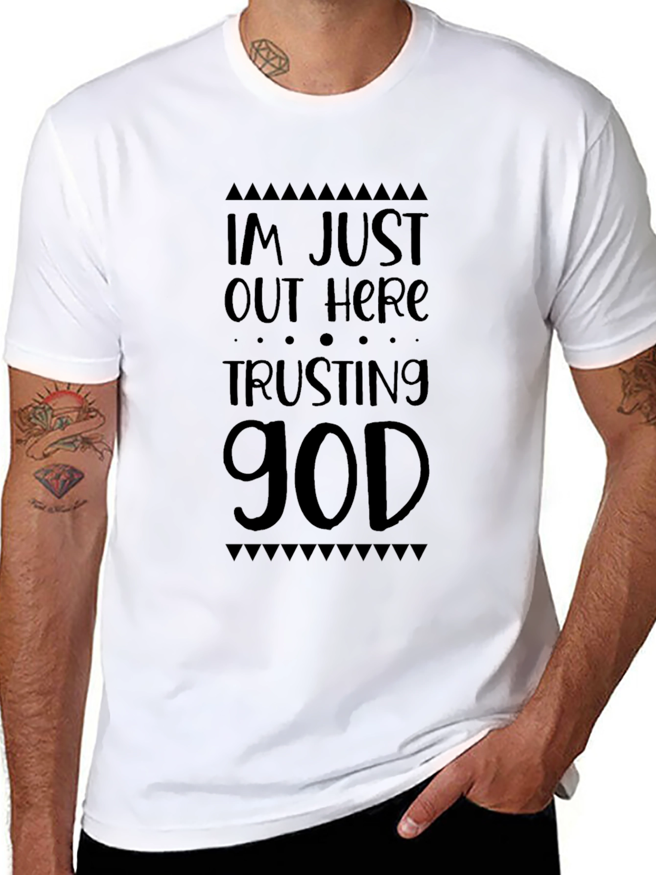 Trusting God Black Graphic T-Shirt