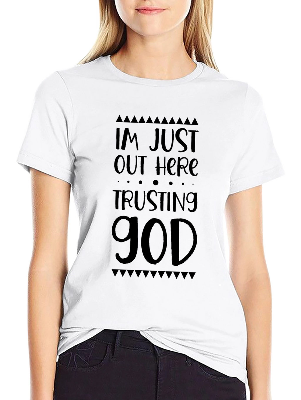 Trusting God Black Graphic T-Shirt