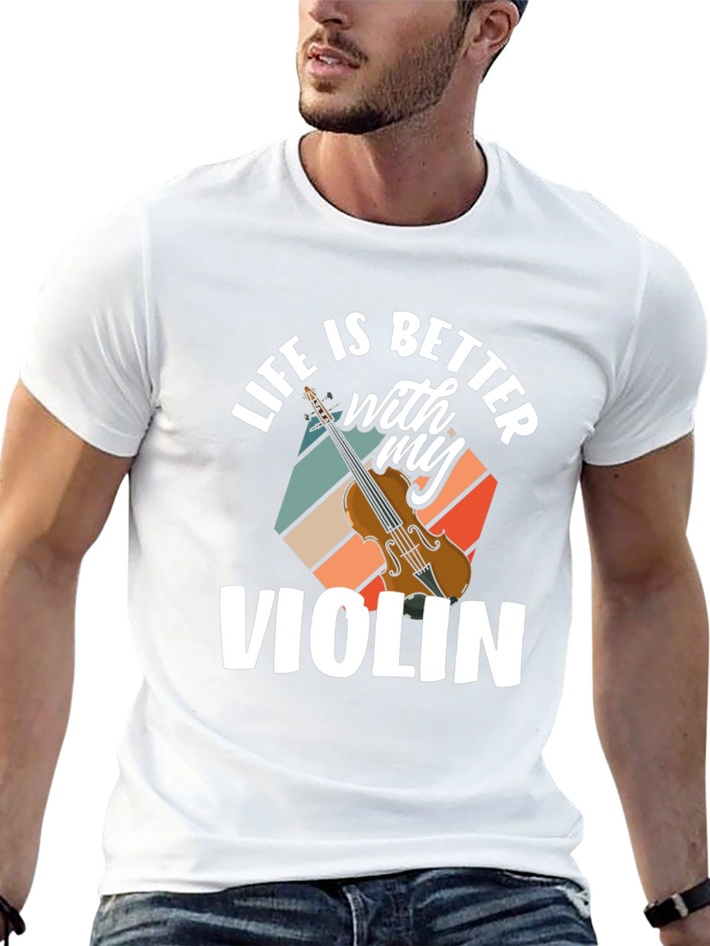 Life is Better With My Violin Graphic T-Shirt