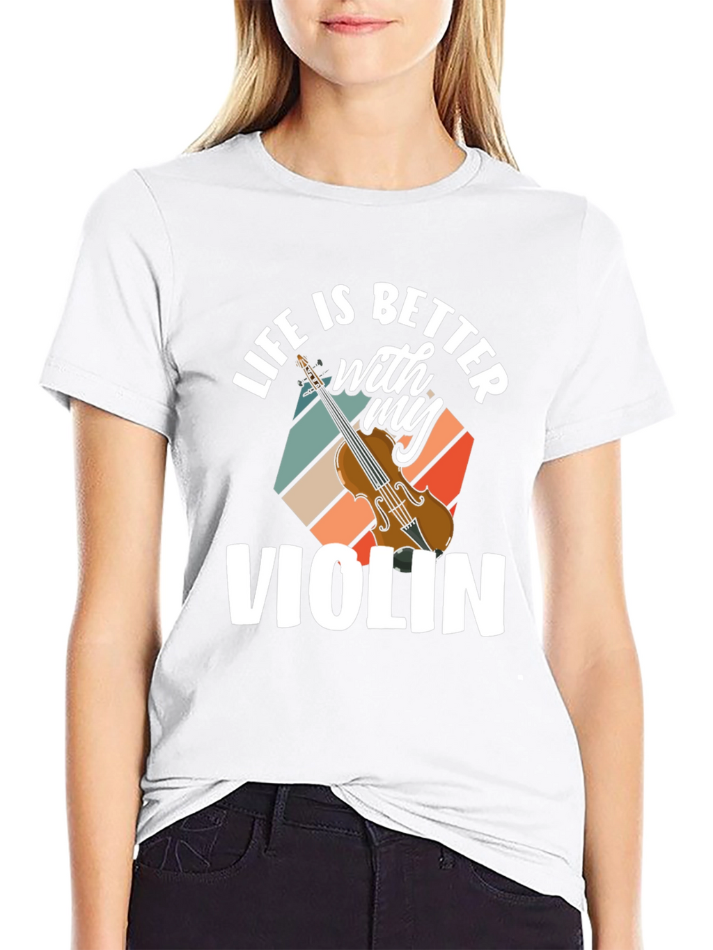 Life is Better With My Violin Graphic T-Shirt