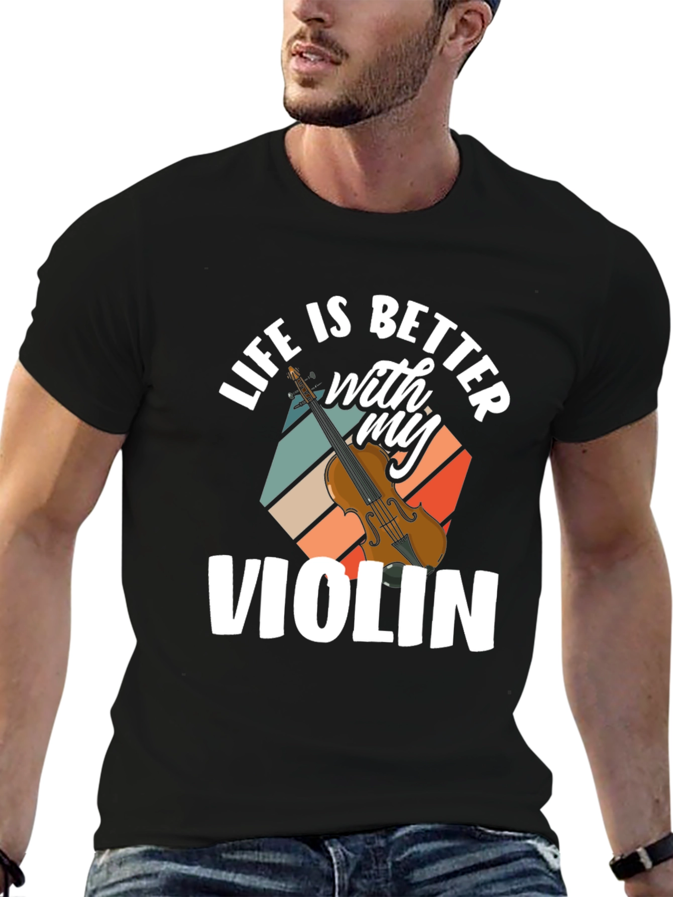 Life is Better With My Violin Graphic T-Shirt