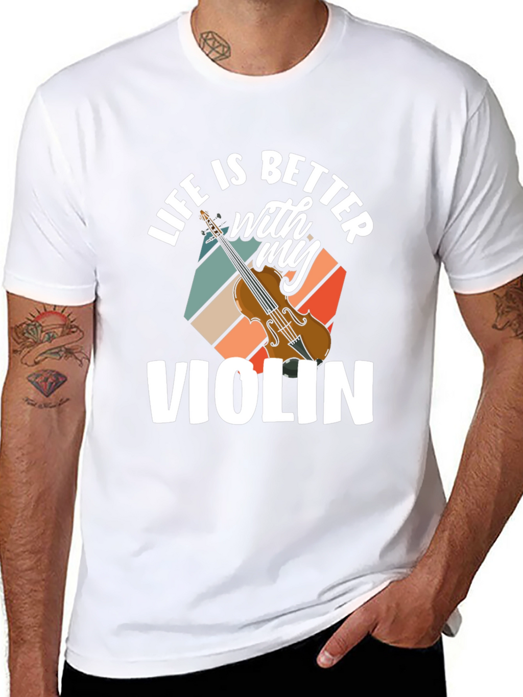 Life is Better With My Violin Graphic T-Shirt