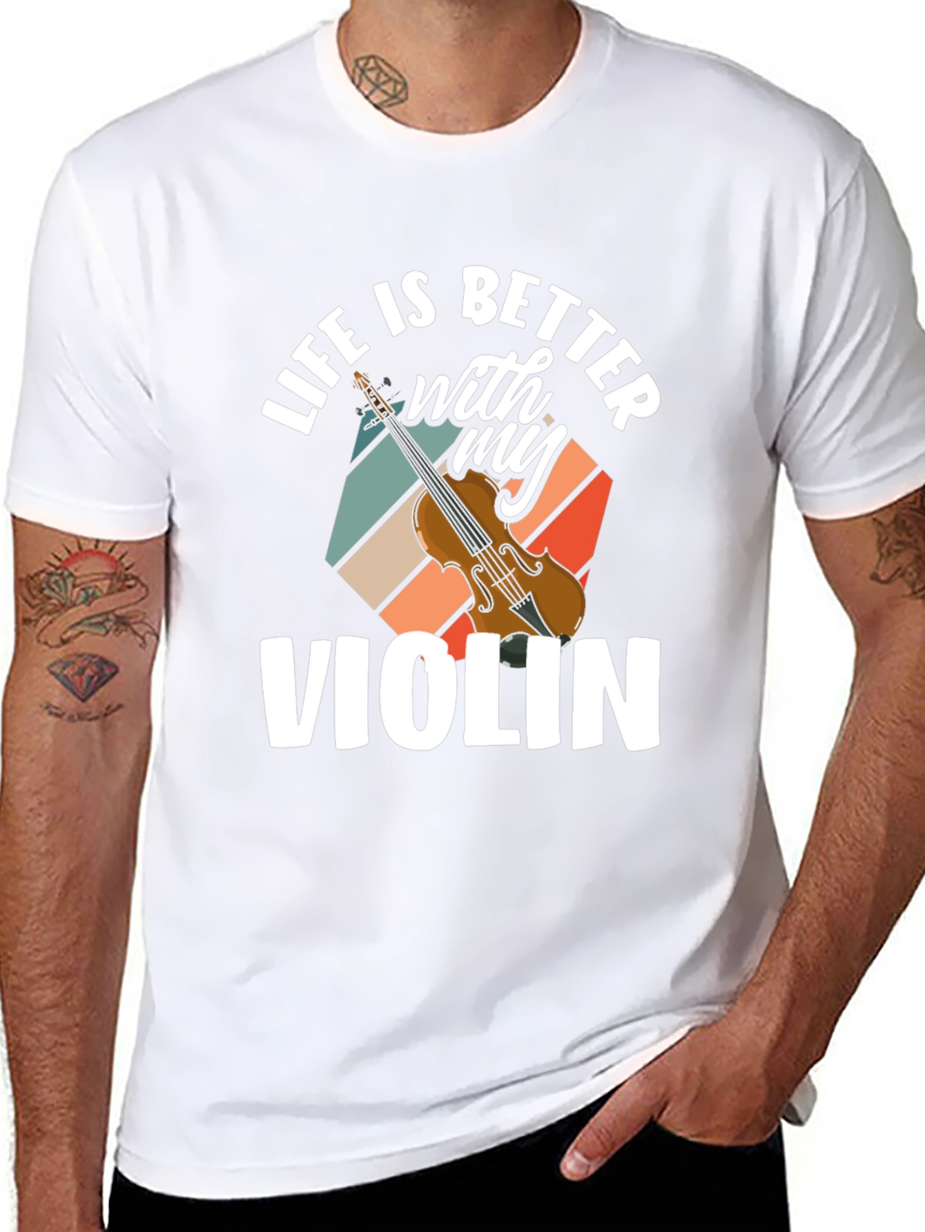 Life is Better With My Violin Graphic T-Shirt