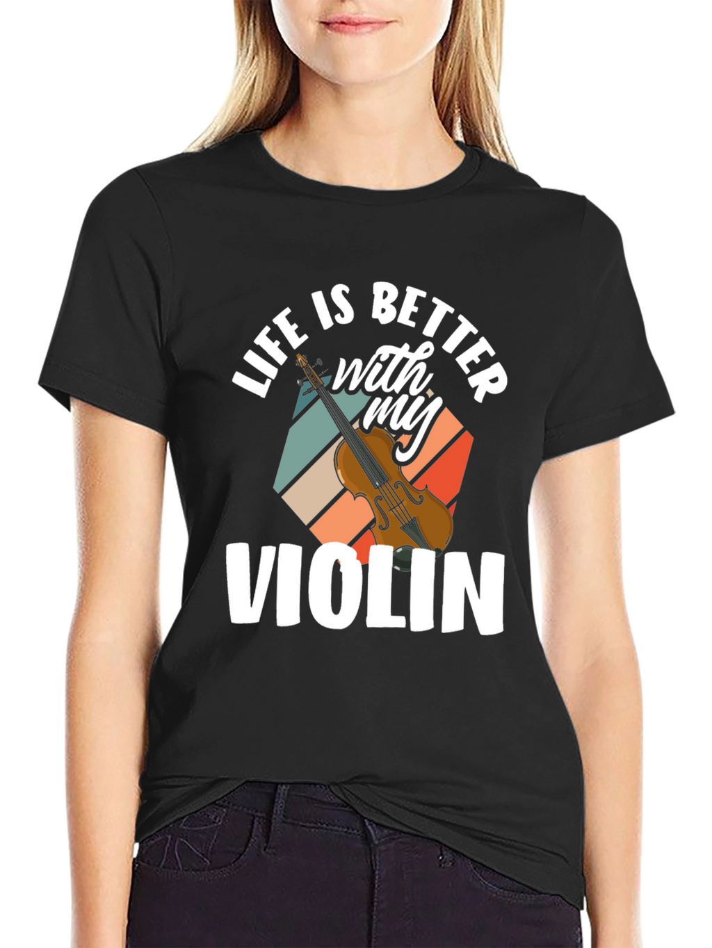 Life is Better With My Violin Graphic T-Shirt