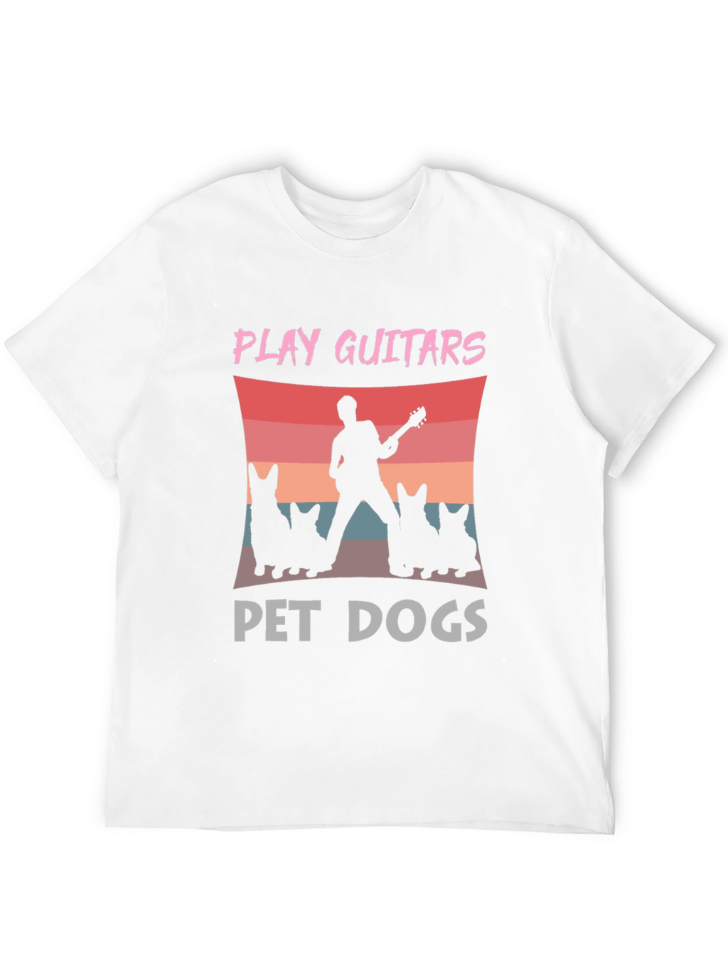 Play Guitars Pet Dogs Graphic T-Shirt