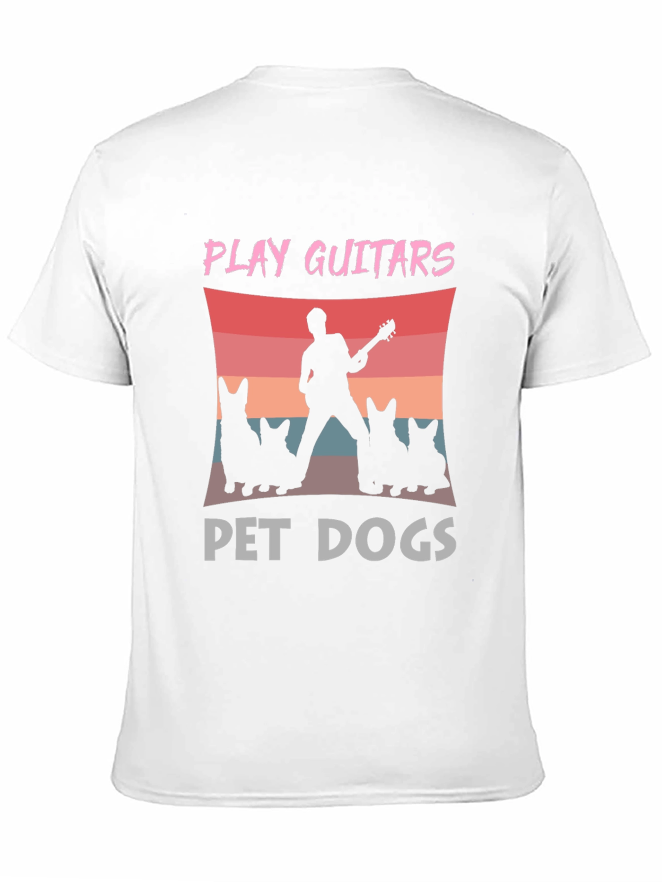 Play Guitars Pet Dogs Graphic T-Shirt