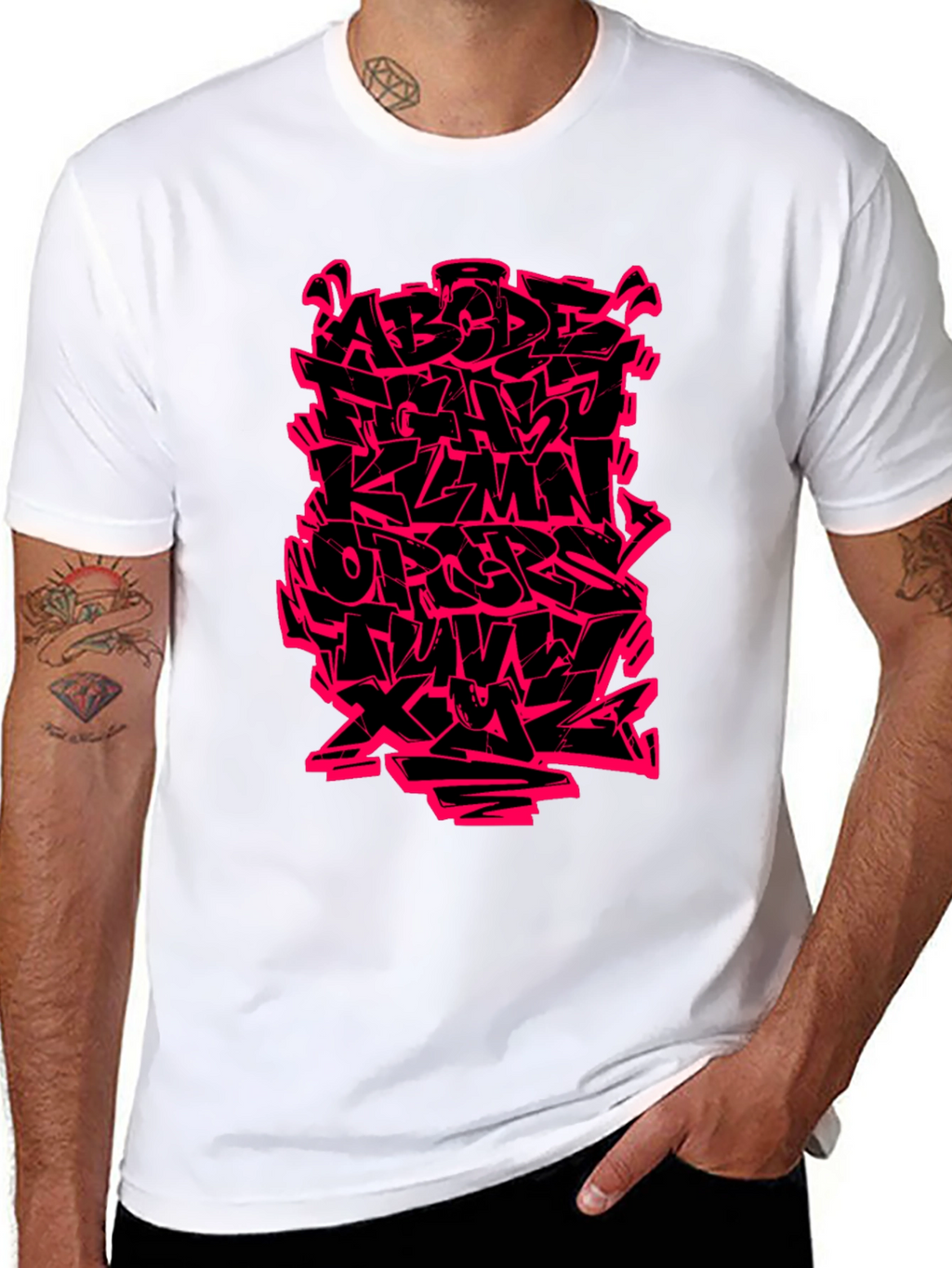 Graffiti Alphabet Graphic T-Shirt - Bold Streetwear Style