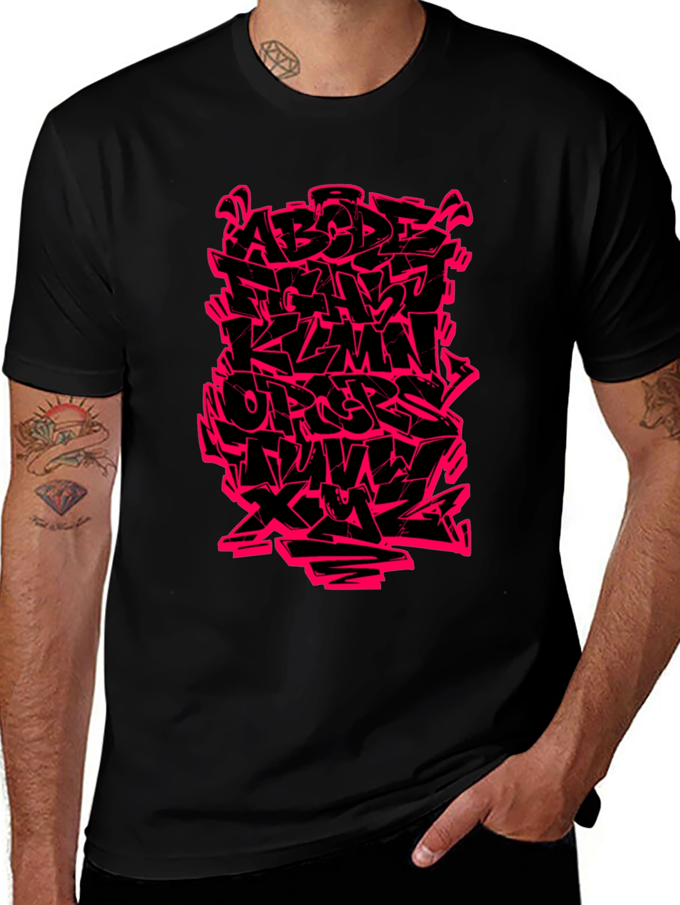 Graffiti Alphabet Graphic T-Shirt - Bold Streetwear Style
