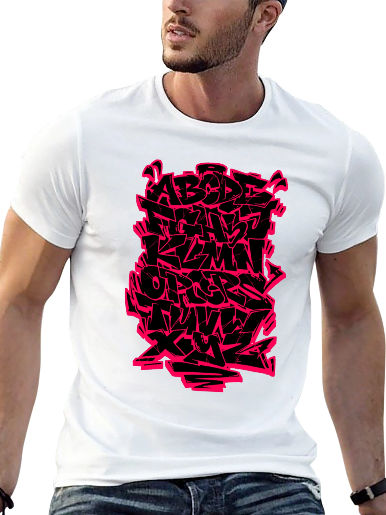 Graffiti Alphabet Graphic T-Shirt - Bold Streetwear Style