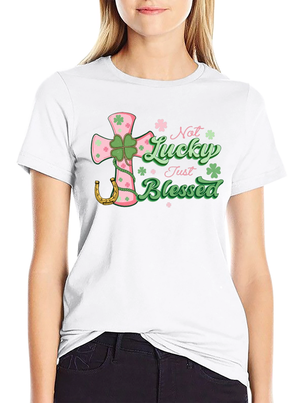 Not Lucky Just Blessed Black T-Shirt