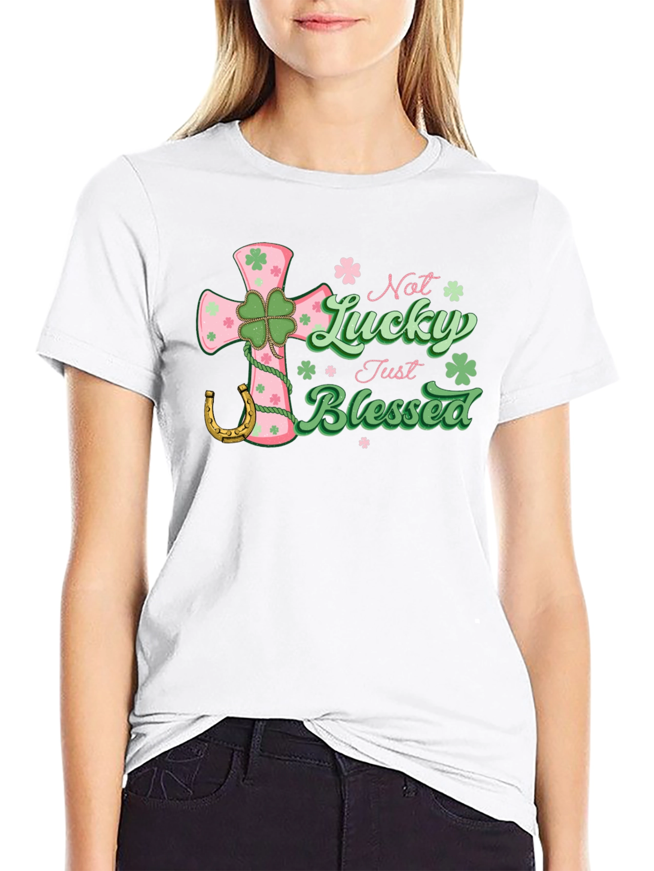 Not Lucky Just Blessed Black T-Shirt