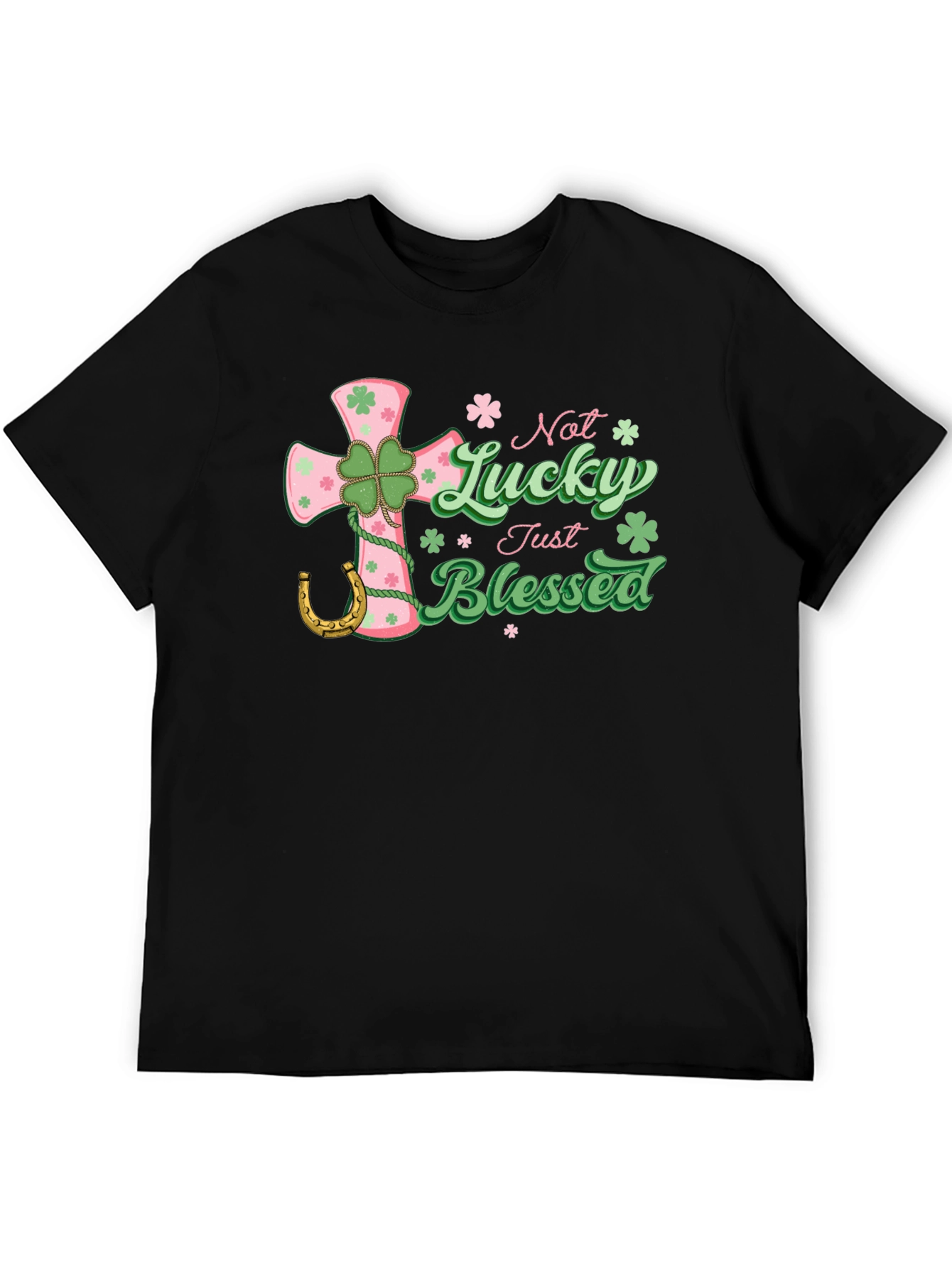 Not Lucky Just Blessed Black T-Shirt