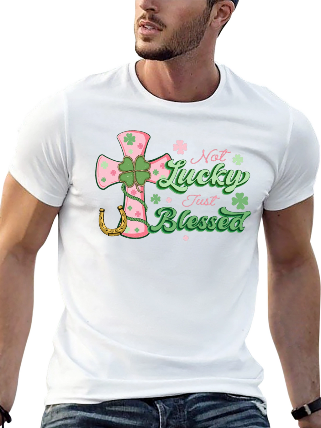 Not Lucky Just Blessed Black T-Shirt