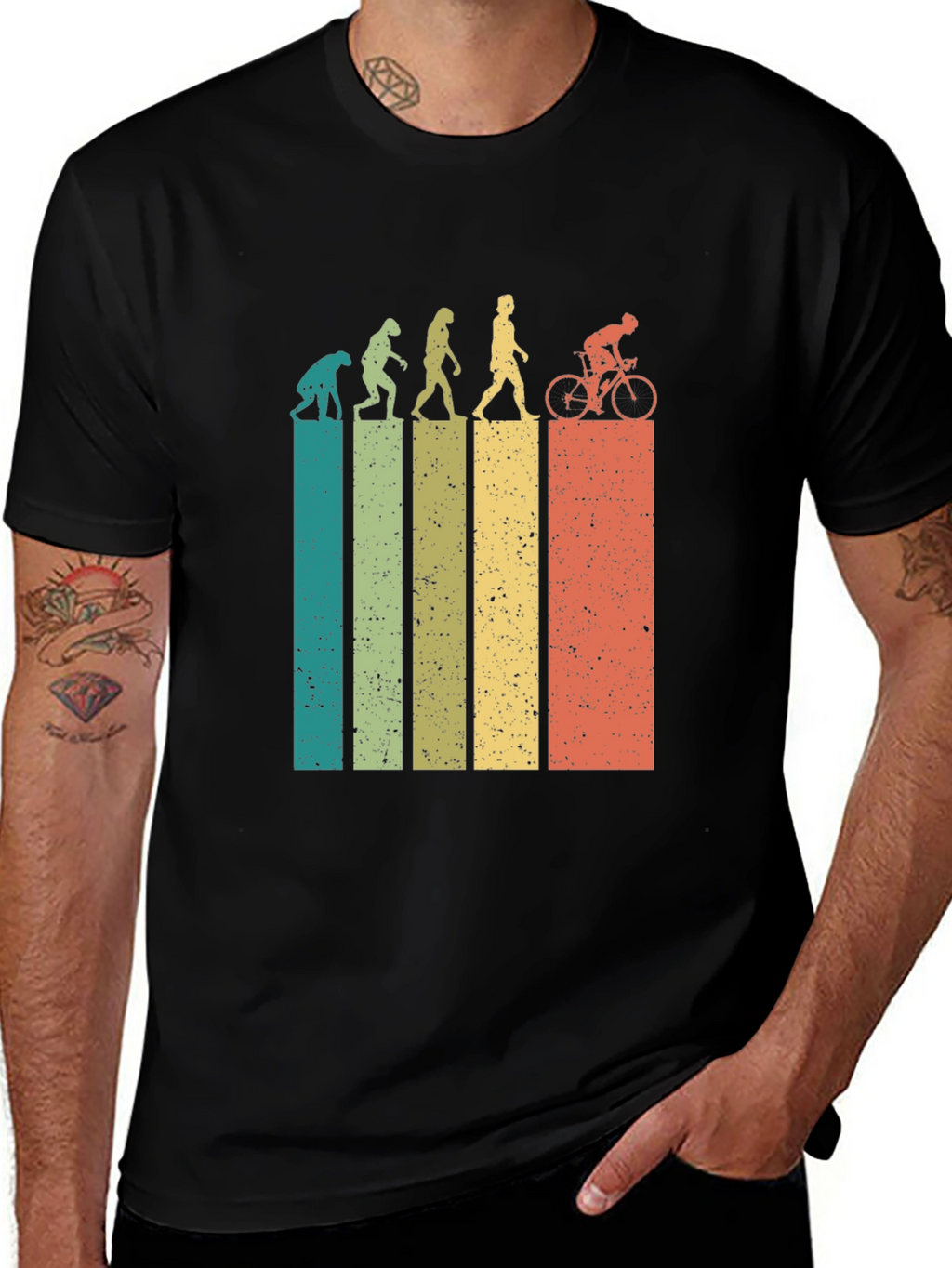 Evolution of Cyclist Graphic Tee