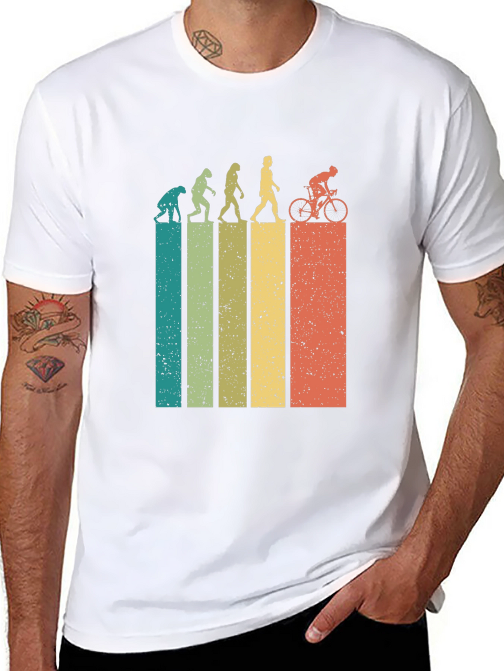 Evolution of Cyclist Graphic Tee