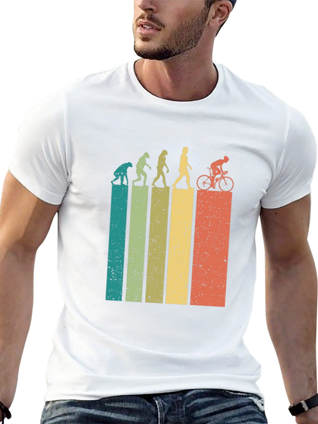 Evolution of Cyclist Graphic Tee