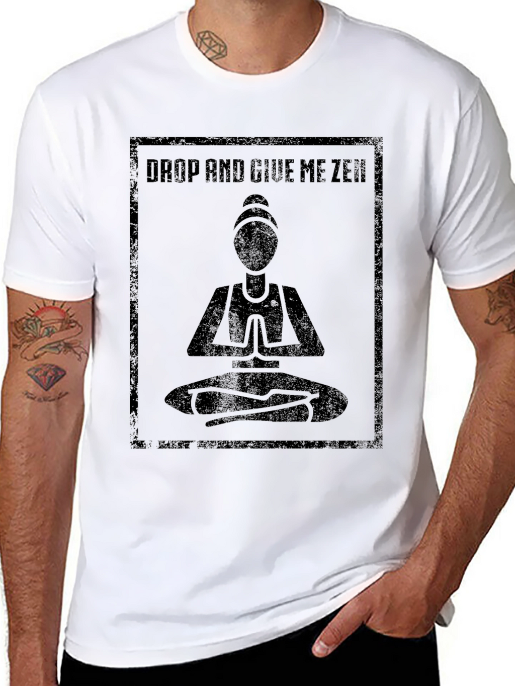 Drop and Give Me Zen T-Shirt - Meditation Tee
