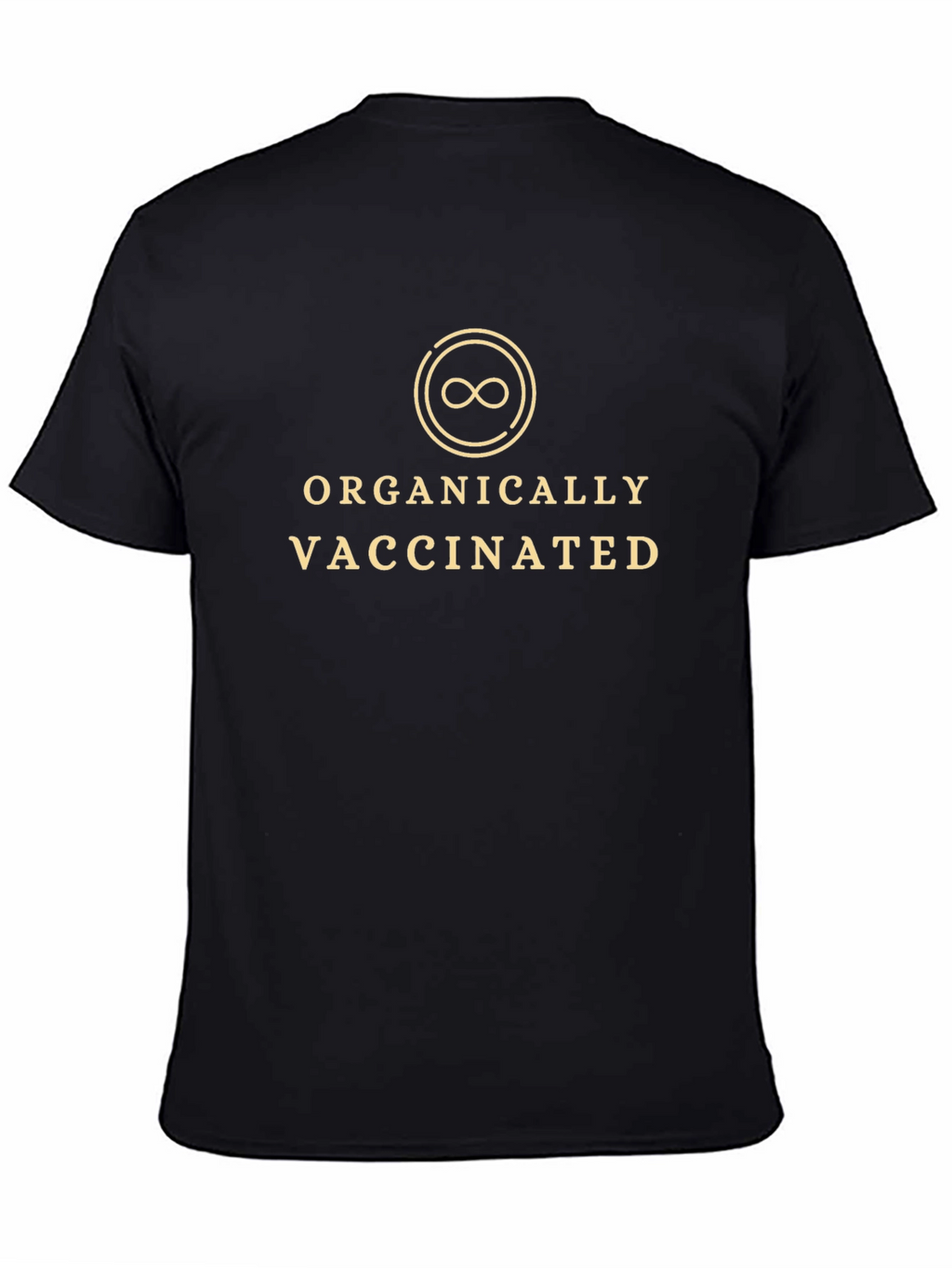 Organically Vaccinated Graphic Tee - Black Cotton T-Shirt