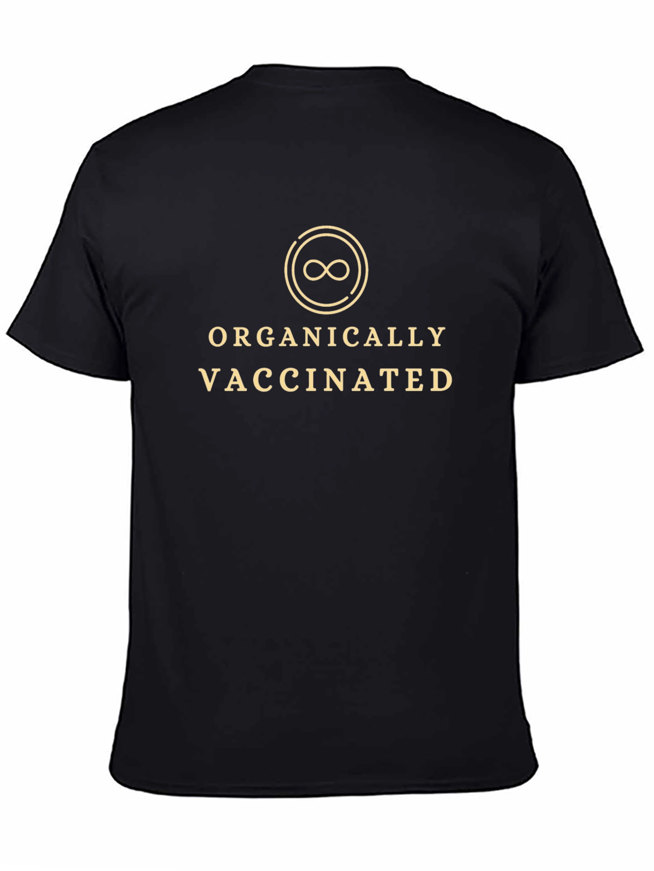 Organically Vaccinated Graphic Tee - Black Cotton T-Shirt